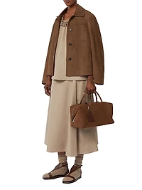 Long Cotton Poplin Skirt