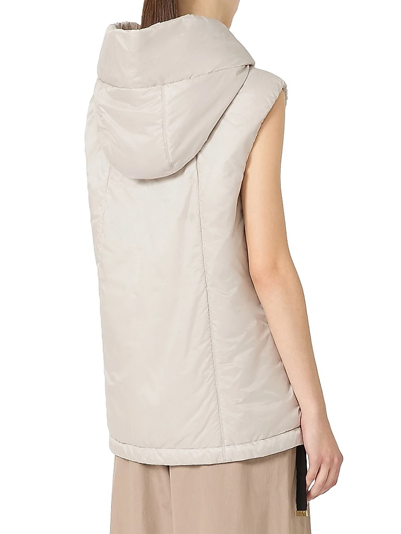 Padded Hooded Gilet Water Repellent Canvas