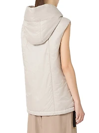 Padded Hooded Gilet Water Repellent Canvas