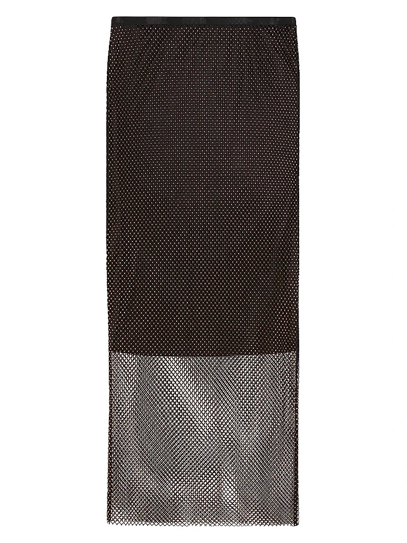 Midi Skirt with Rhinestones