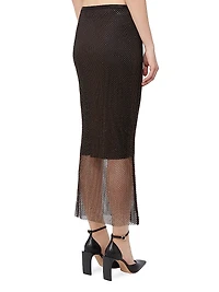 Midi Skirt with Rhinestones