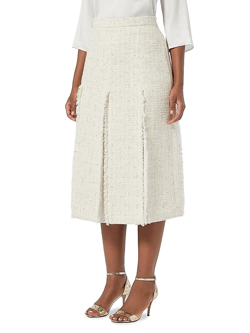 Yarn Dyed Midi Skirt