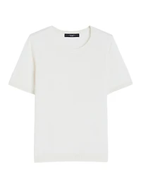 Silk and Cotton Yarn T-Shirt
