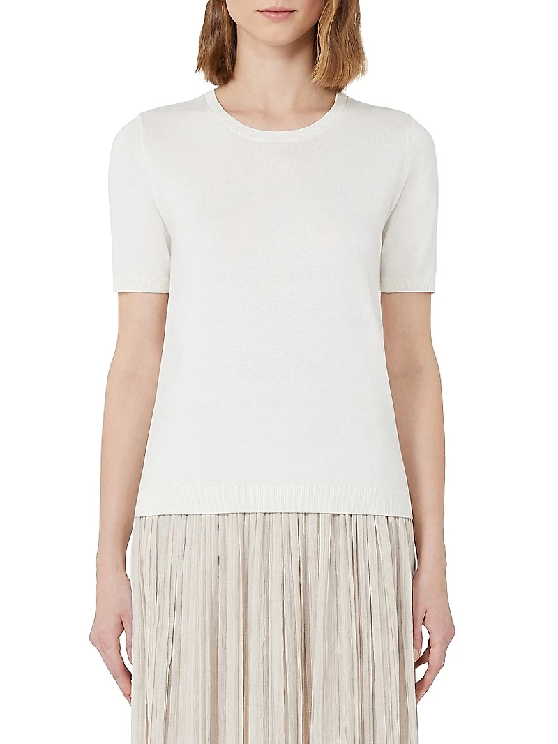 Silk and Cotton Yarn T-Shirt