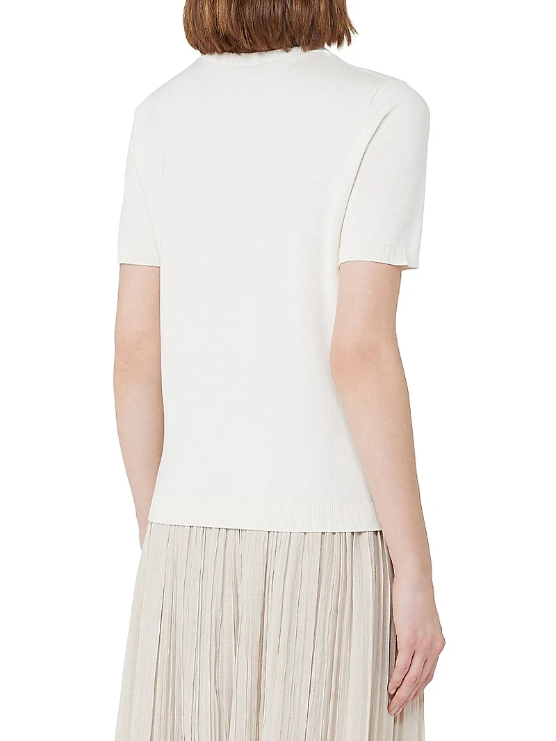 Silk and Cotton Yarn T-Shirt