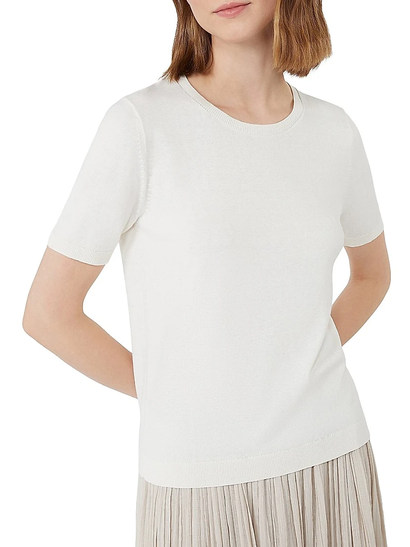 Silk and Cotton Yarn T-Shirt