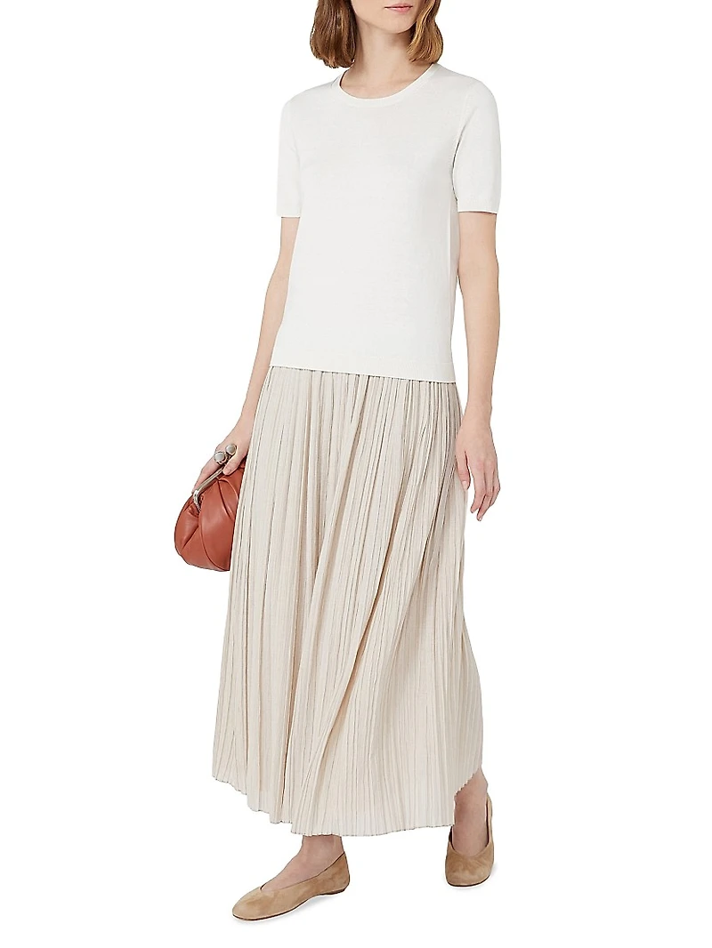 Silk and Cotton Yarn T-Shirt