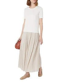 Silk and Cotton Yarn T-Shirt