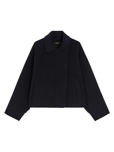 Wool Broad Cloth Cropped Coat
