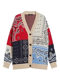 Oversized Jacquard Yarn Cardigan