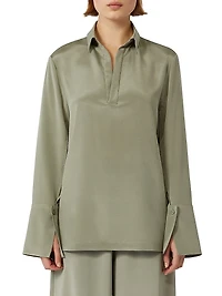 Stretch Silk Cady Blouse