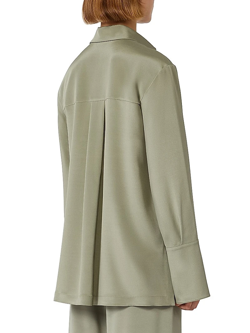 Stretch Silk Cady Blouse