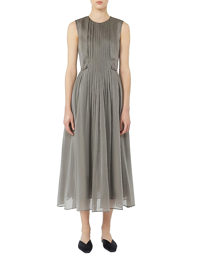 Silk Blend Organza Dress