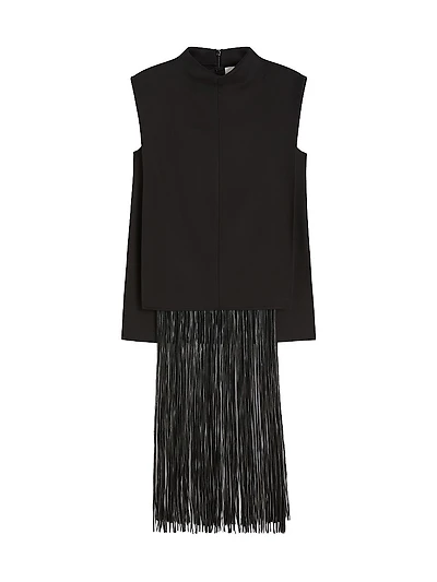 Sleeveless Top with Fringes