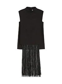 Sleeveless Top with Fringes