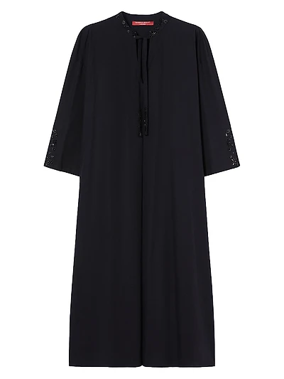 Embroidered Poplin Dress