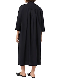 Embroidered Poplin Dress