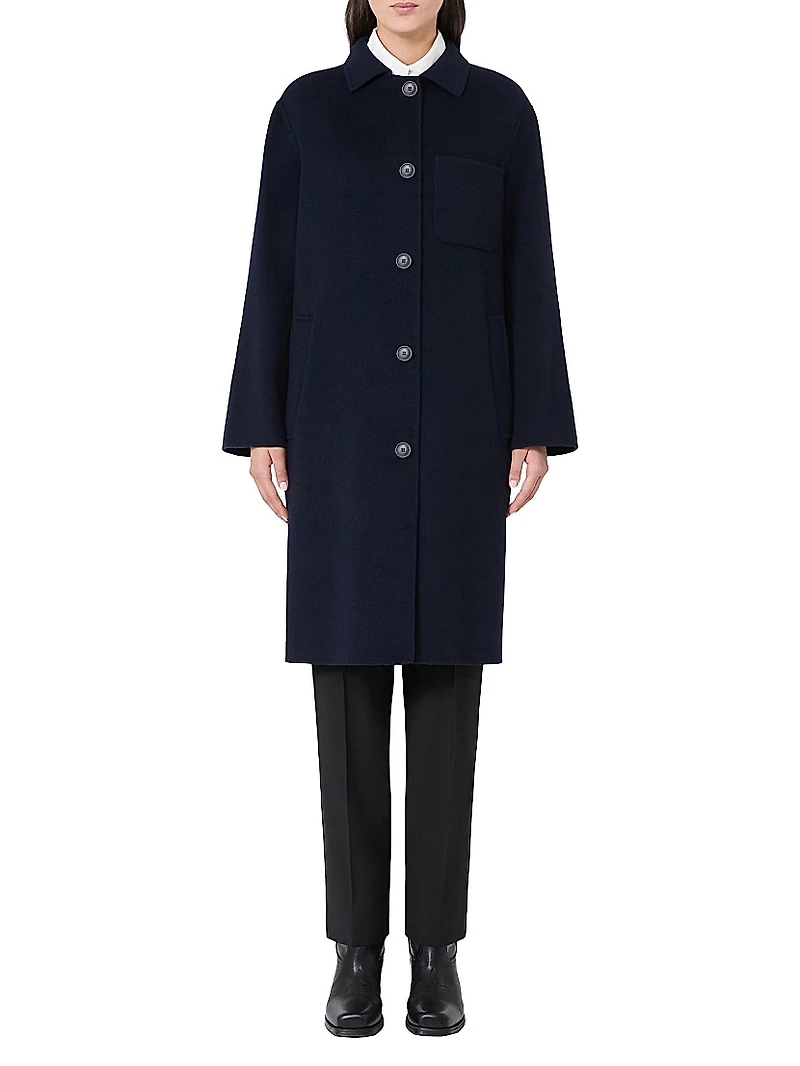 Single Breasted Wool Coat