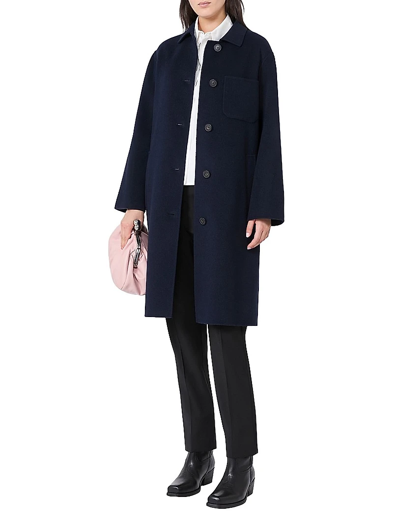 Single Breasted Wool Coat