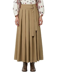 Pleated Cotton Skirt