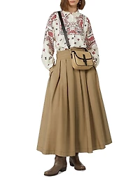 Pleated Cotton Skirt