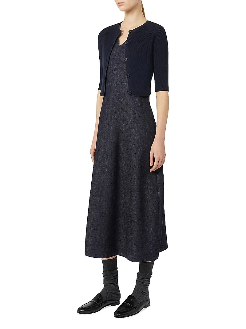 Flared Denim Dress