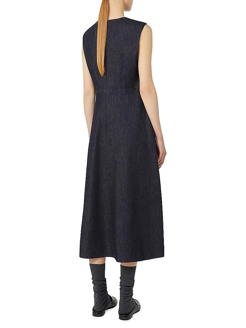 Flared Denim Dress
