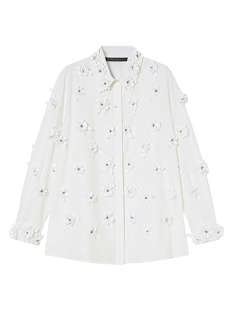 Poplin Shirt with Embroidery
