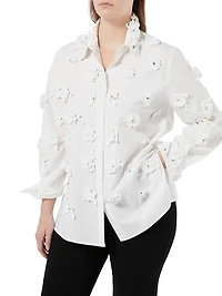 Poplin Shirt with Embroidery