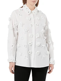 Poplin Shirt with Embroidery
