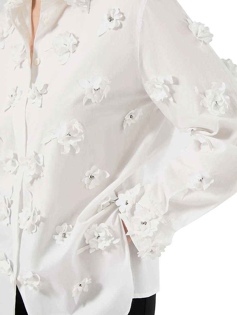 Poplin Shirt with Embroidery
