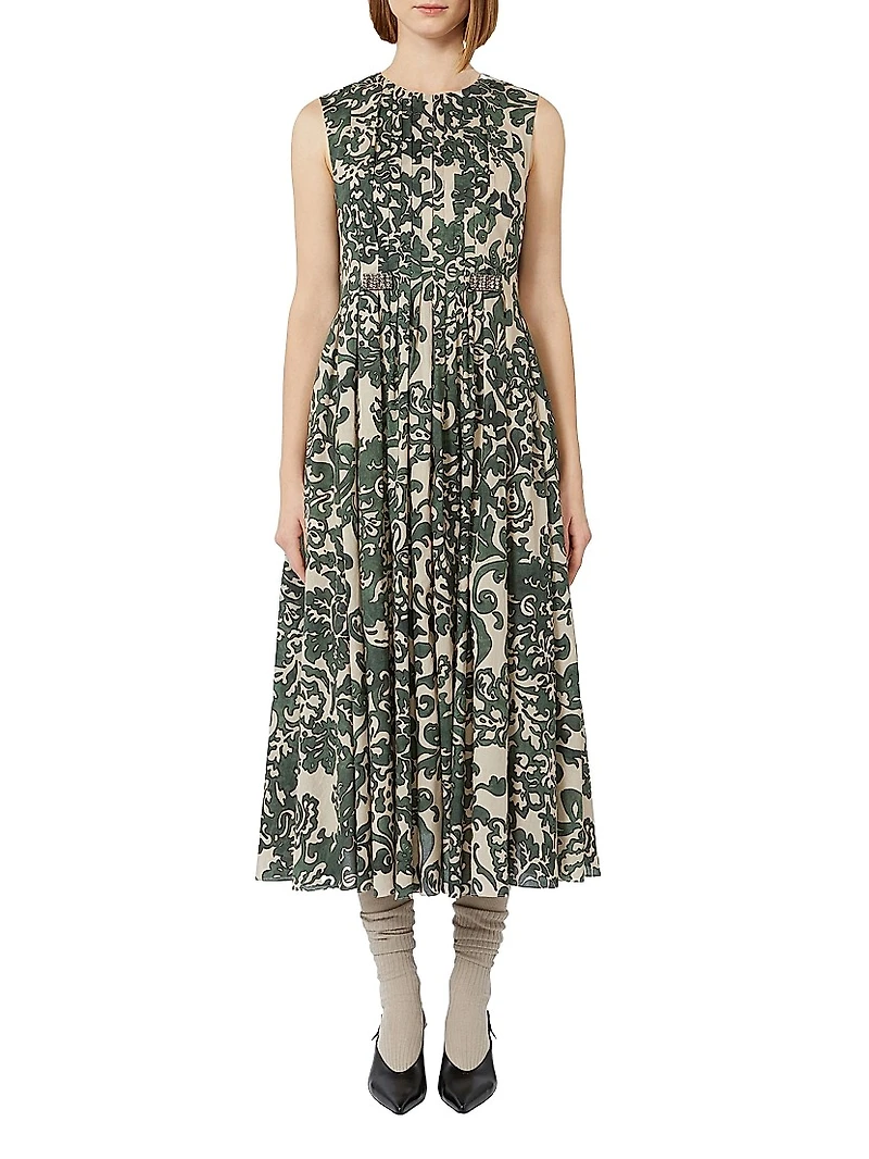 Printed Cotton Voile Dress