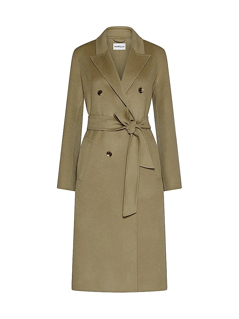 Double Breasted Pure Wool Coat