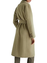 Double Breasted Pure Wool Coat