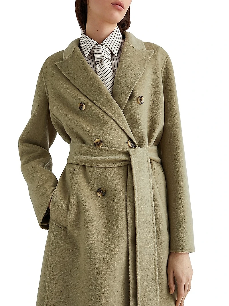 Double Breasted Pure Wool Coat