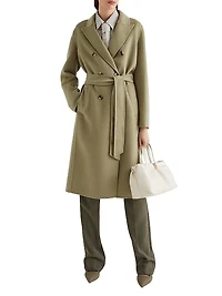 Double Breasted Pure Wool Coat