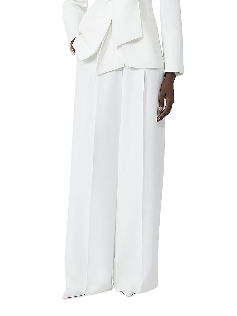 Wide Leg Cady Trousers