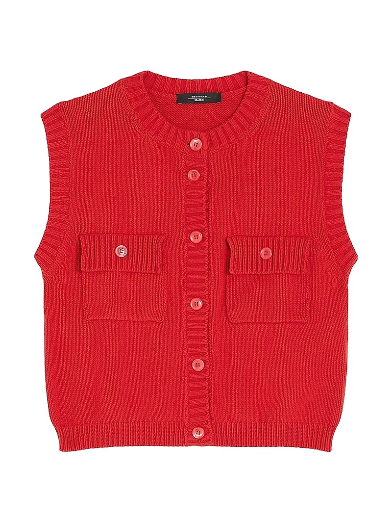 Cotton Blend Yarn Gilet