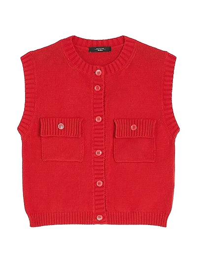 Cotton Blend Yarn Gilet