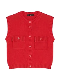 Cotton Blend Yarn Gilet