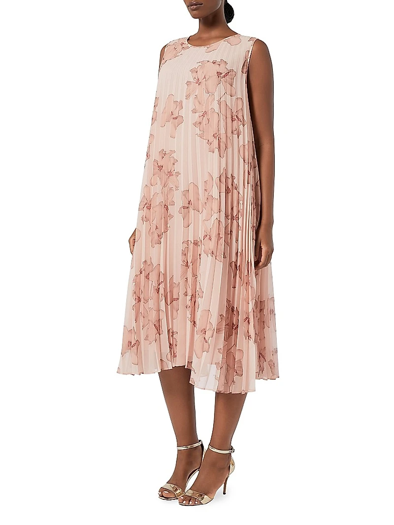 Pleated Georgette Dress