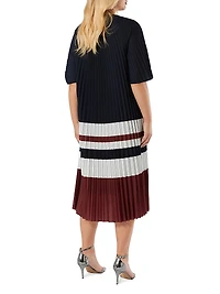 Pleated Crêpe De Chine Dress