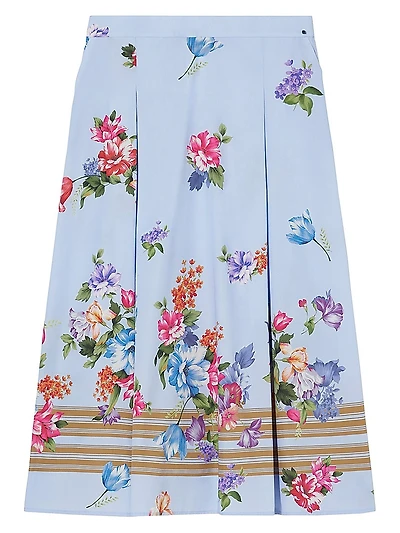 Poplin Print Skirt