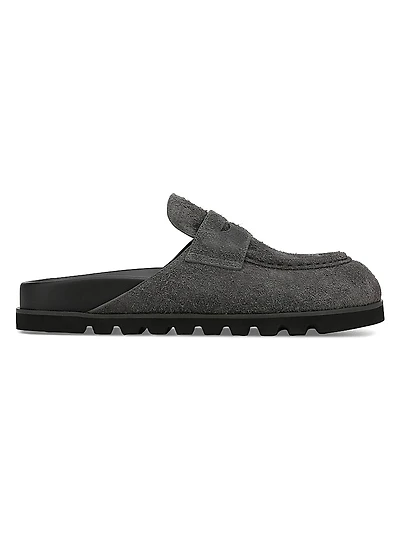 Cord Suede Mules