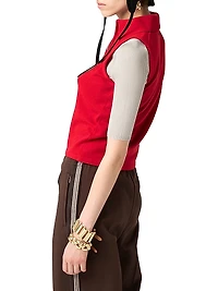 Sleeveless Cashmere Polo Shirt