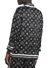 Monogram Silk Pajama Shirt