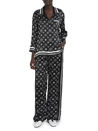 Monogram Silk Pajama Shirt