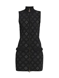 City Jacquard Turtleneck Minidress