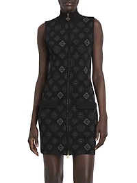 City Jacquard Turtleneck Minidress