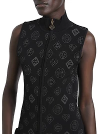 City Jacquard Turtleneck Minidress